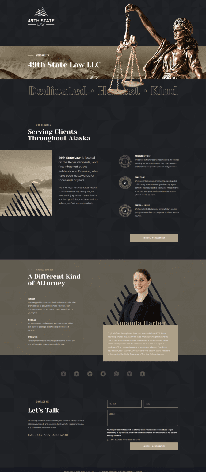 49th State Law Website Design
