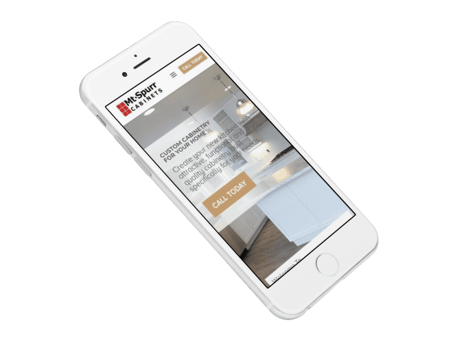 Mt. Spurr Cabinets Website Mockup
