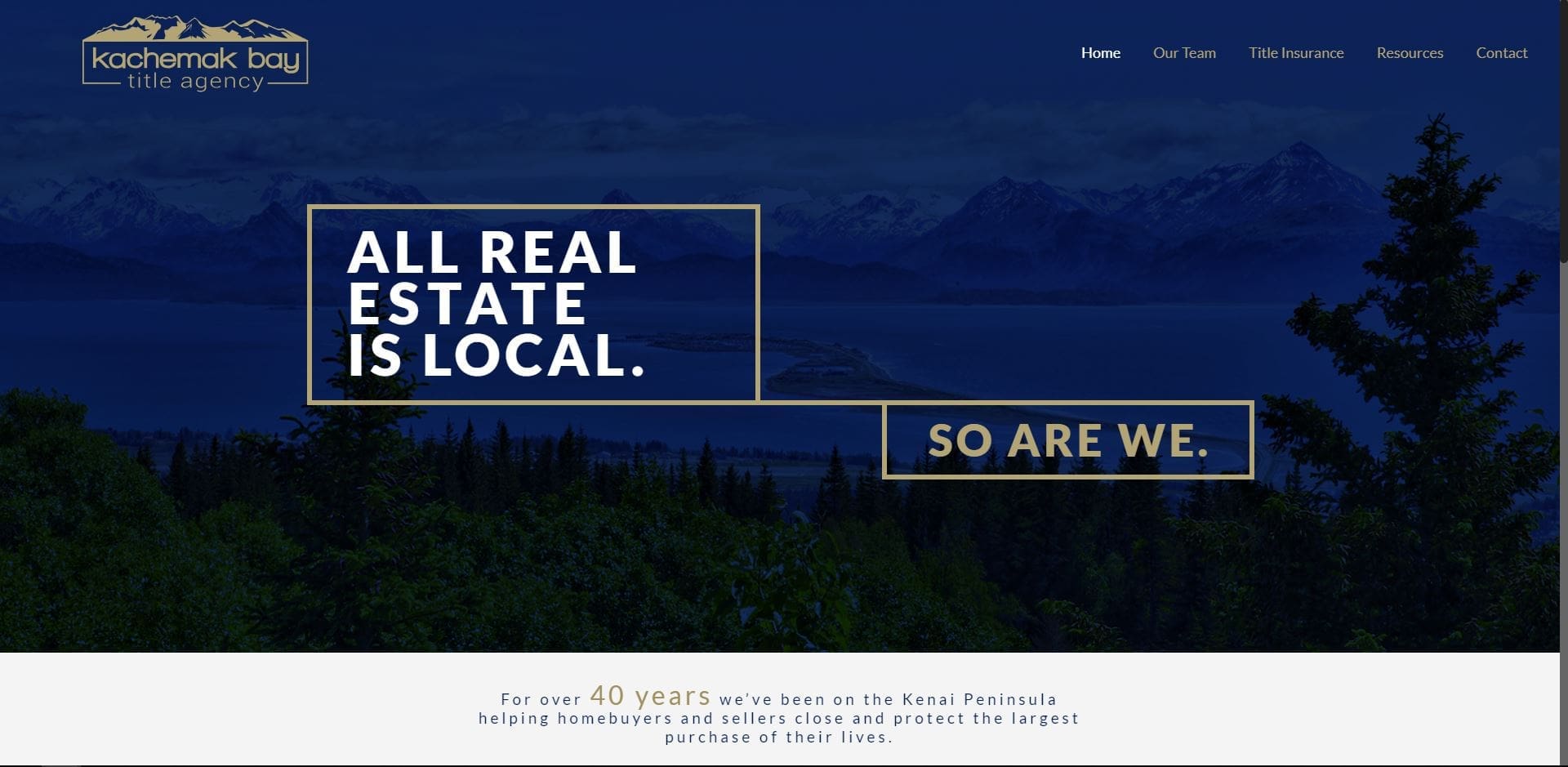 Kachemak Bay Title Website Design