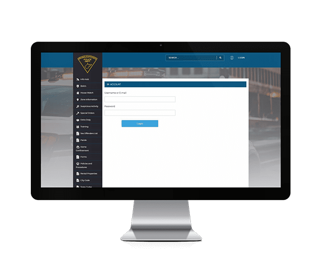 Morgantown Police Department Application Mockup