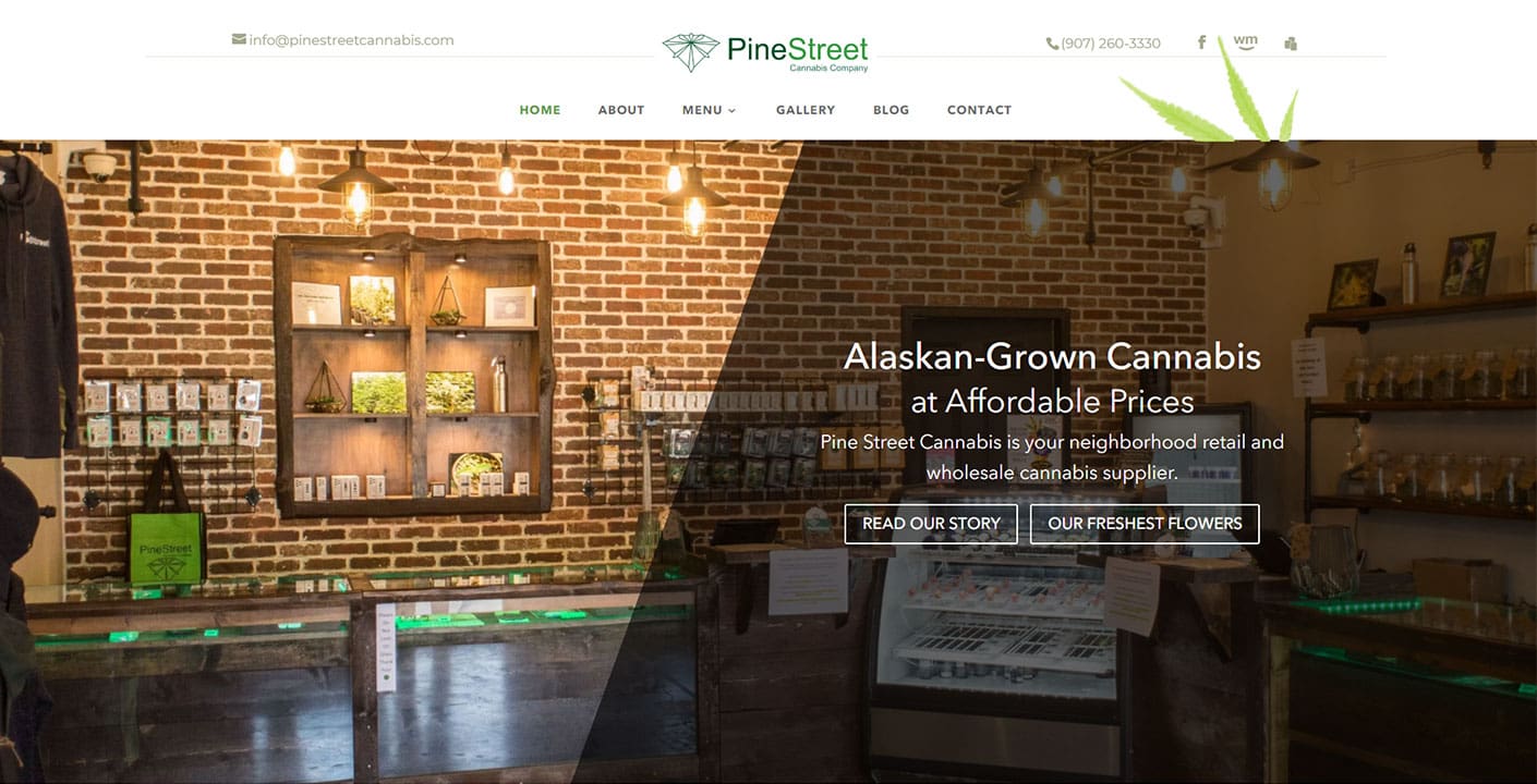 Pine Street Cannabis Web Design