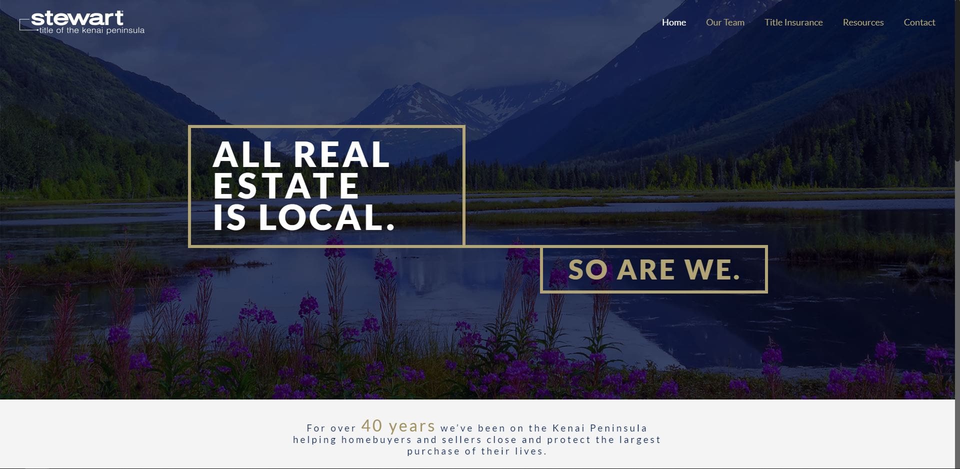 Stewart Title of the Kenai Peninsula Website Design