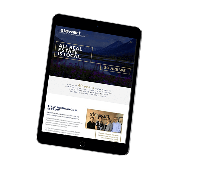 Stewart Title of the Kenai Peninsula Web Design Mockup