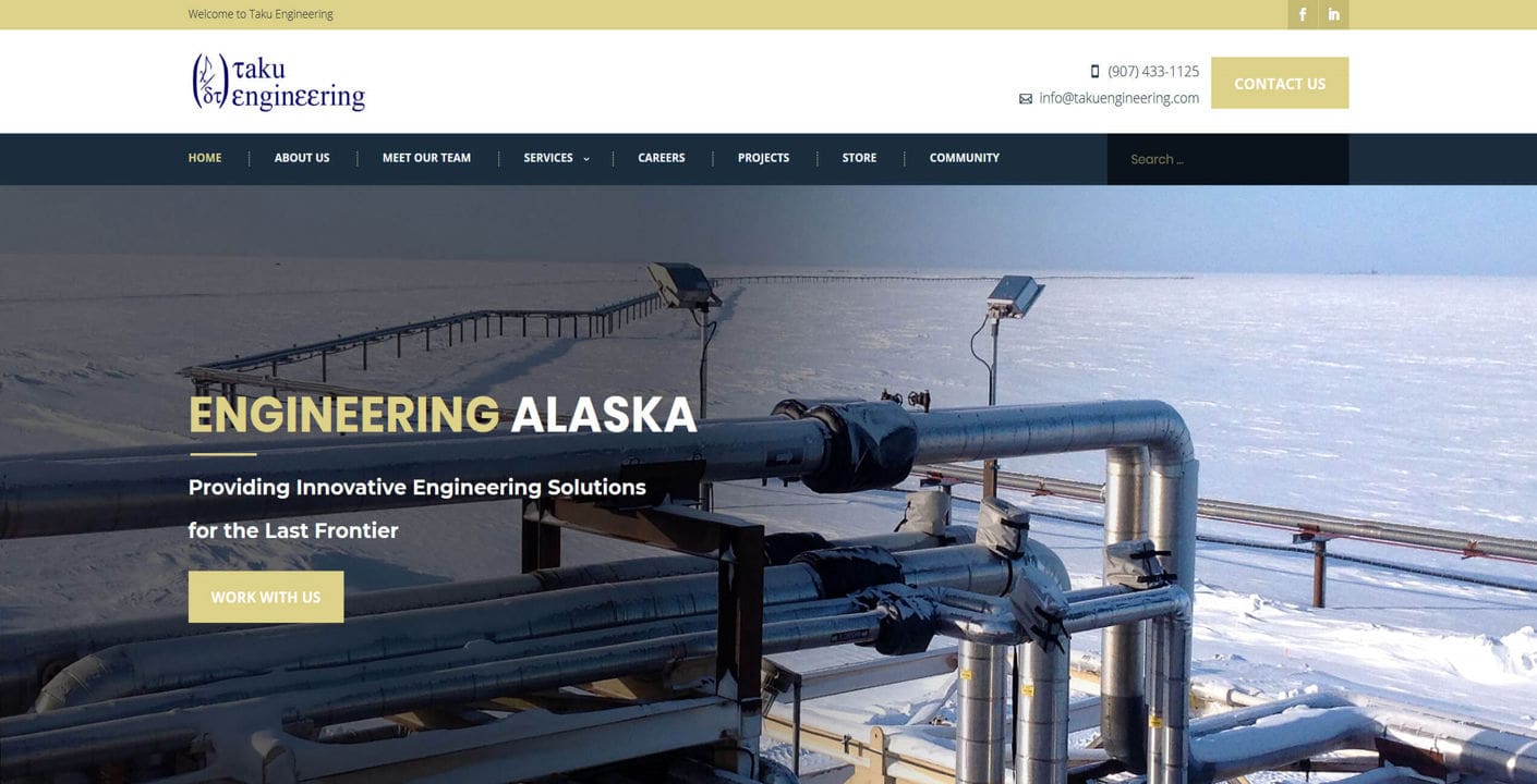 Taku Engineering Alaska Web Design