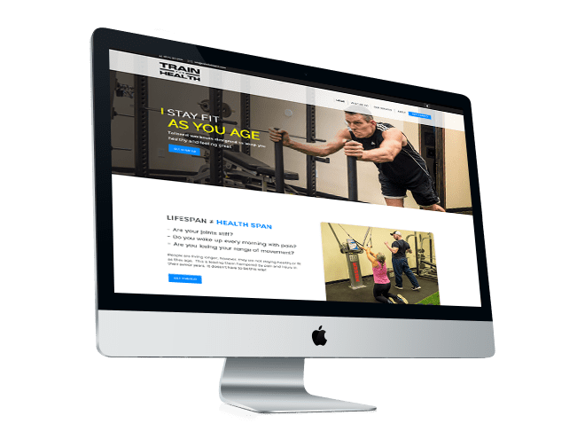 Train for Health Web Design Mockup